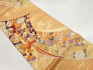 几帳に組紐・鳳凰模様織出し袋帯